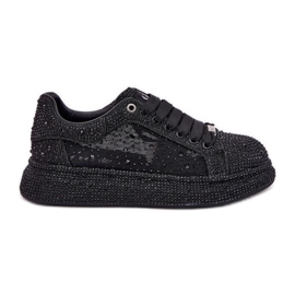 Sneaker decorate sulla piattaforma nera GoE NN2N4021 nero