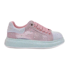 Sneaker decorate sulla piattaforma Multikolor Goe RR2N4009 rosa