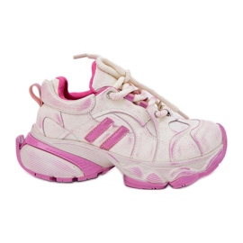 Sneaker in pelle da donna Goe RR2N4038 Pink rosa