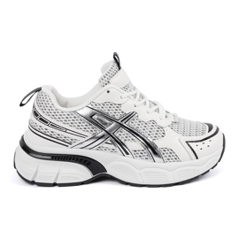 Sneaker sportive bianche e bianche con mesh bianco
