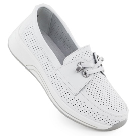 Scarpe in pelle aperta da donna artiker bianco 56c2101