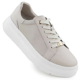 Scarpe sportive femminili sulla piattaforma Beige Filippo 6731
