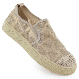 ARTIKER Espadrille femminili inserite con pizzo beige artker 56c2127