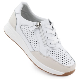 Sneakers in pelle aperta sul cursore bianco artiker 56C1673