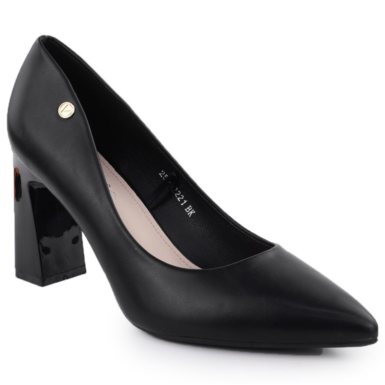 Pompe da donna sul post decorativo Black Vinceza 62221 nero