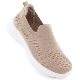Scarpe sportive femminili Sliping Beige Vinceza 17367