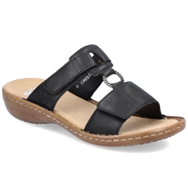 Flip-flop femminile per Velcro Black Rieker 60885-00 nero