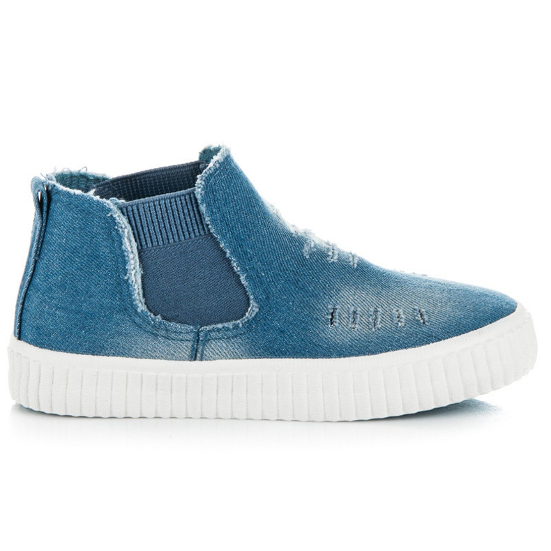 Sport Sneakers in denim sopra la caviglia blu