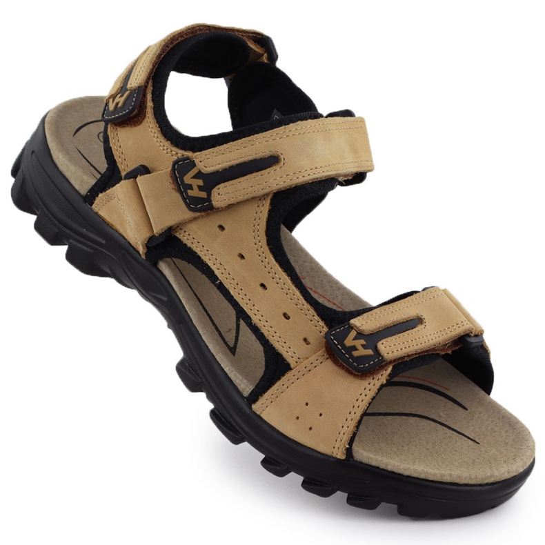 Cammello vanhorn 28302 sandali in pelle marrone
