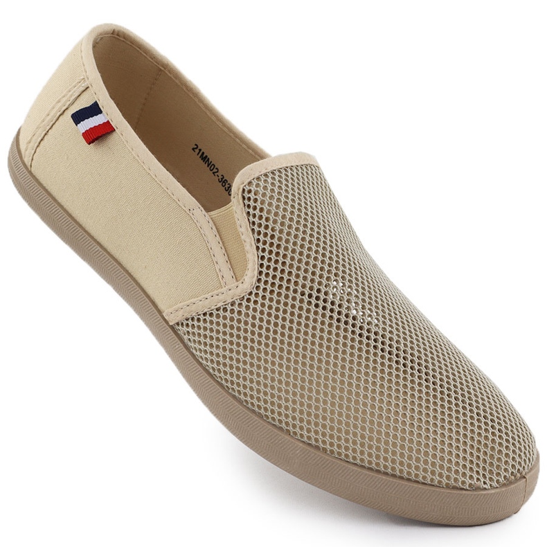 News Sneaker Openwork maschile slip -in beige notizie 3636