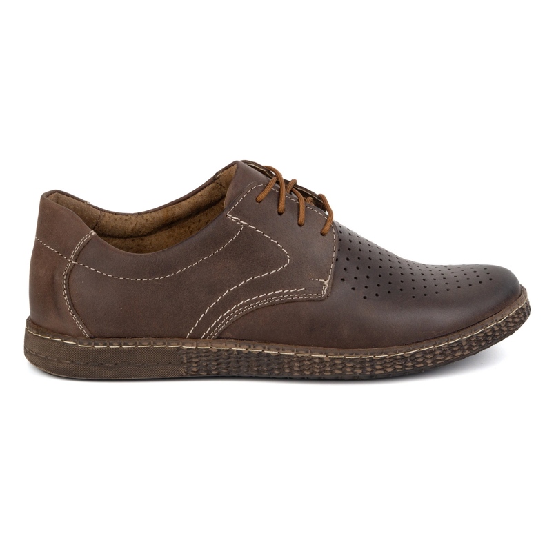 KOMODO Scarpe da uomo in pelle casual 933/l/2 marrone