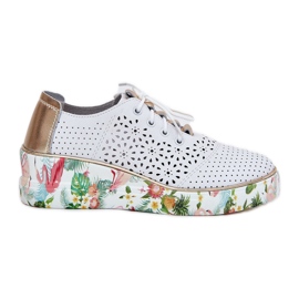 ARTIKER Scarpe in pelle da donna per artistir 56C1800 bianco e oro