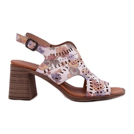 Jezzi Openwork Sandals femminile sul post multicolore