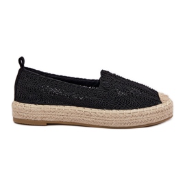 Espadrille da donna sulla piattaforma nera Vinceza 17392 nero