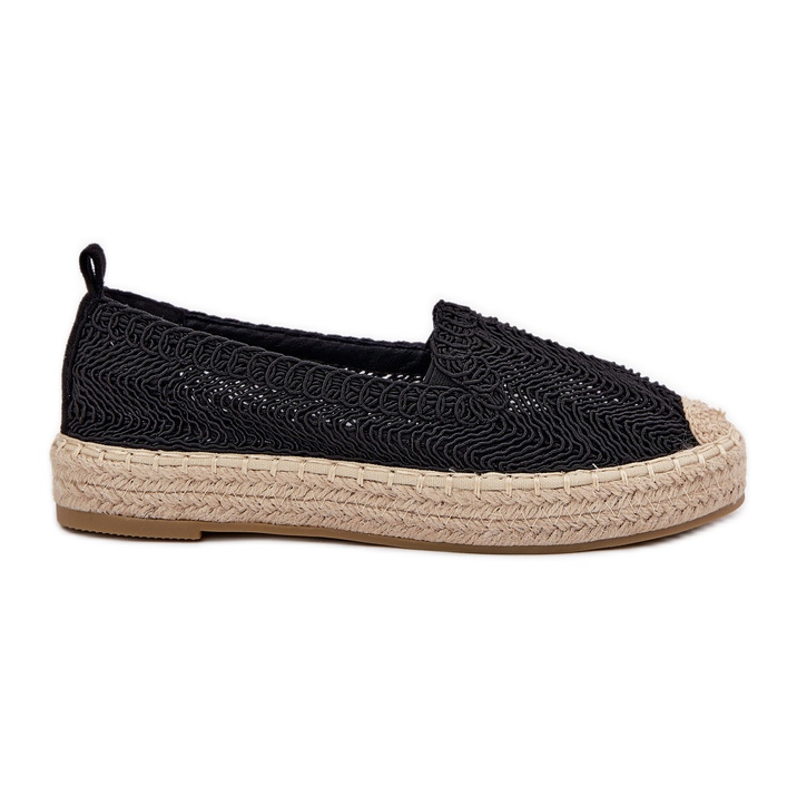 Espadrille da donna sulla piattaforma nera Vinceza 17392 nero