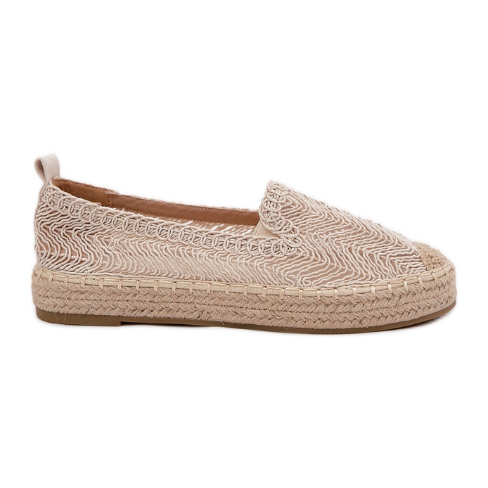 Espadrille da donna sulla piattaforma beige di Vinceza 17392
