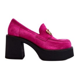 Zazoo 20170 Scarpe da Donna in Pelle Scamosciata con Tacco Alto, Fucsia rosa