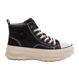 Sneaker da donna sulla piattaforma Big Star OO274063 Black Platform nero
