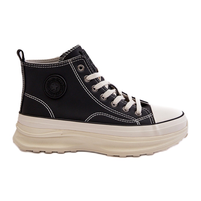 Sneaker da donna sulla piattaforma Big Star OO274063 Black Platform nero