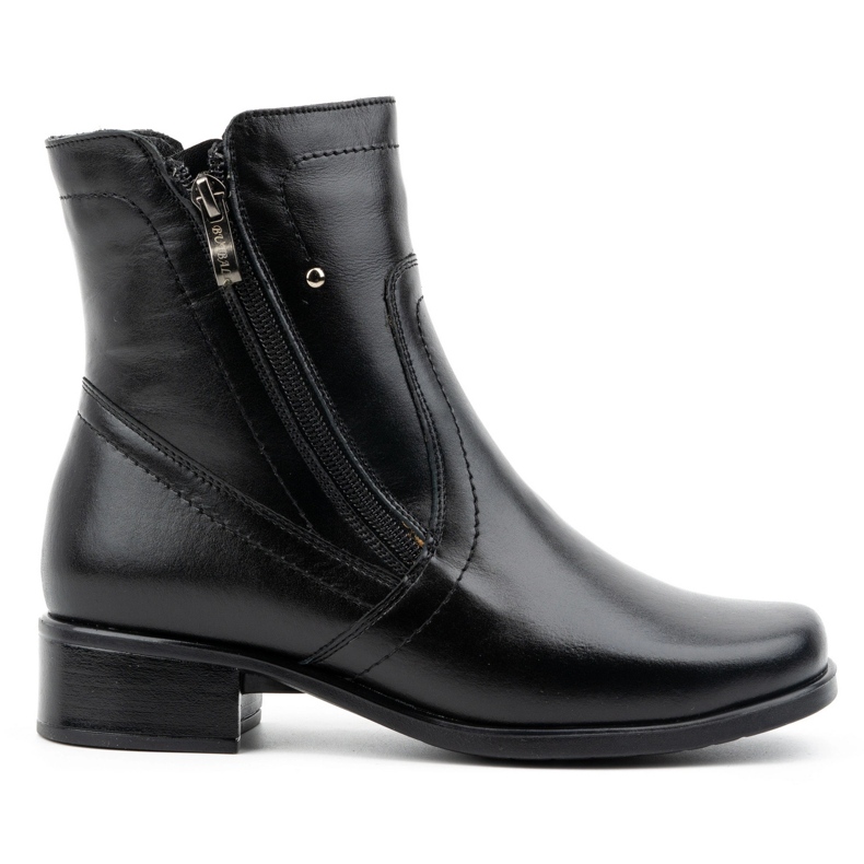 Olivier Stivali isolanti in pelle da donna con due cerniere 310BB, neri