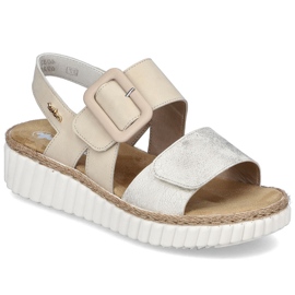 Sandali da donna per Beige Rieker 69260-60