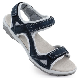 Cambell Camell AL94327 Sandali in pelle in pelle blu navy
