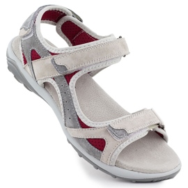 Cambell Camell AL94327 Sandali sportivi in ​​pelle grigio