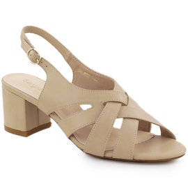 Tacchi alti femminili Sergio Leone SK889 Sandali beige