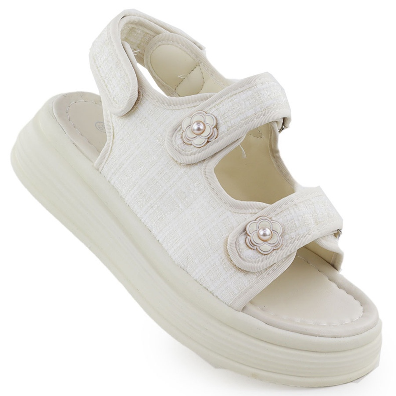 Sandali da donna sulla piattaforma Potocki Py16337 beige