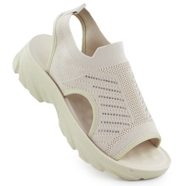 Sandali da donna costruiti -in beige potocki to90302
