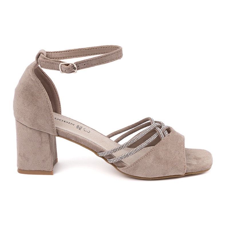 Goodin Sandali in pelle scamosciata beige sul palo