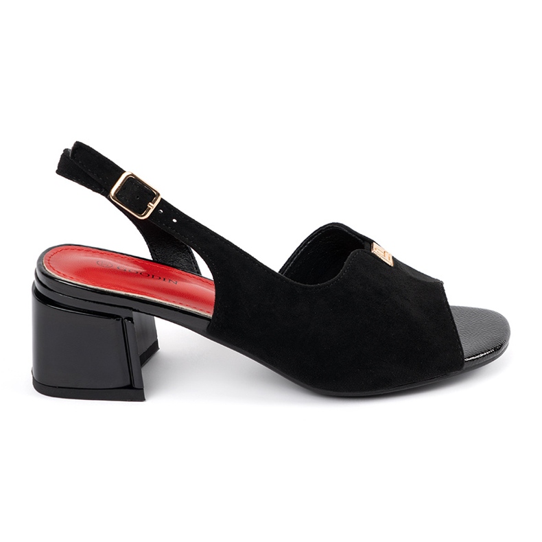 Goodin Sandali in pelle scamosciata nera nero