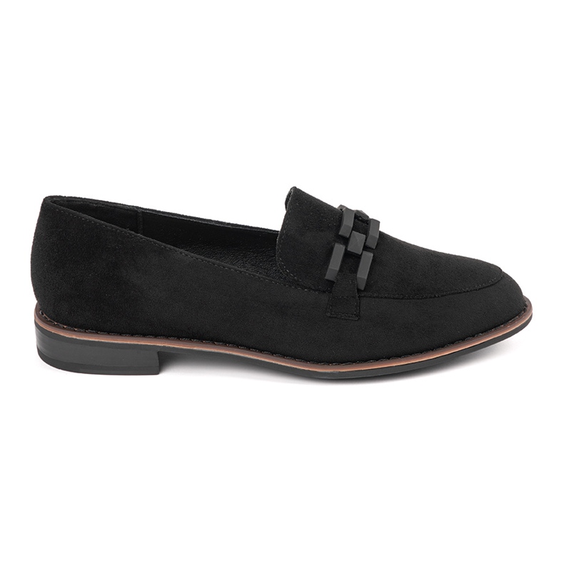 Mocassine nere Sergio Leone con una catena nera nero