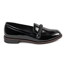 Mocassine con inserto in pelle nera Sergio Leone nero