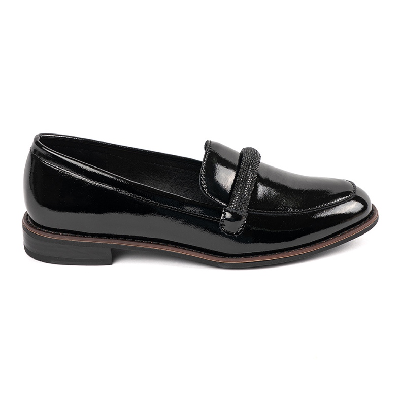Mocassine con inserto in pelle nera Sergio Leone nero