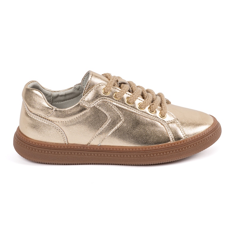 Sneaker dorate in pelle femminile Sergio Leone d'oro