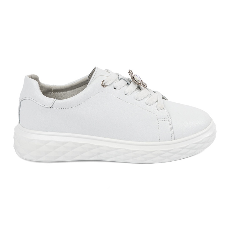 Sneaker bianche con spille in pelle Sergio Leone bianca