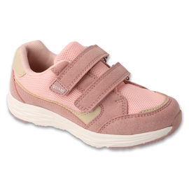 Scarpe sportive per bambini di Befado per velcro 514y023 rosa
