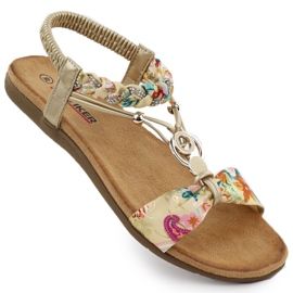 Sandali comodi da donna slittamento -UP Golden Artiker 56C1316 d'oro
