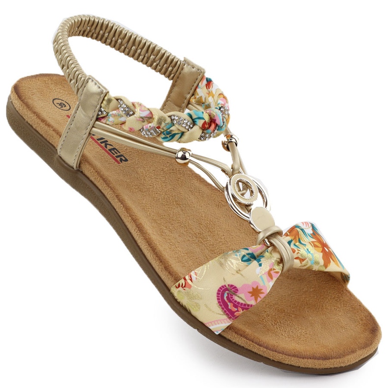 Sandali comodi da donna slittamento -UP Golden Artiker 56C1316 d'oro