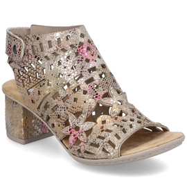 Sandali da donna costruita Openwork Rieker 64780-90 multicolore