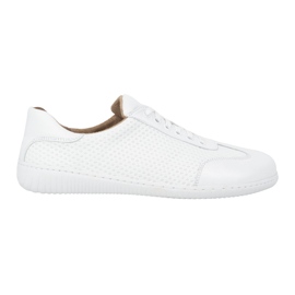 Olivier Scarpe da uomo in pelle nude al meglio modello minimalista 0742WK White bianco