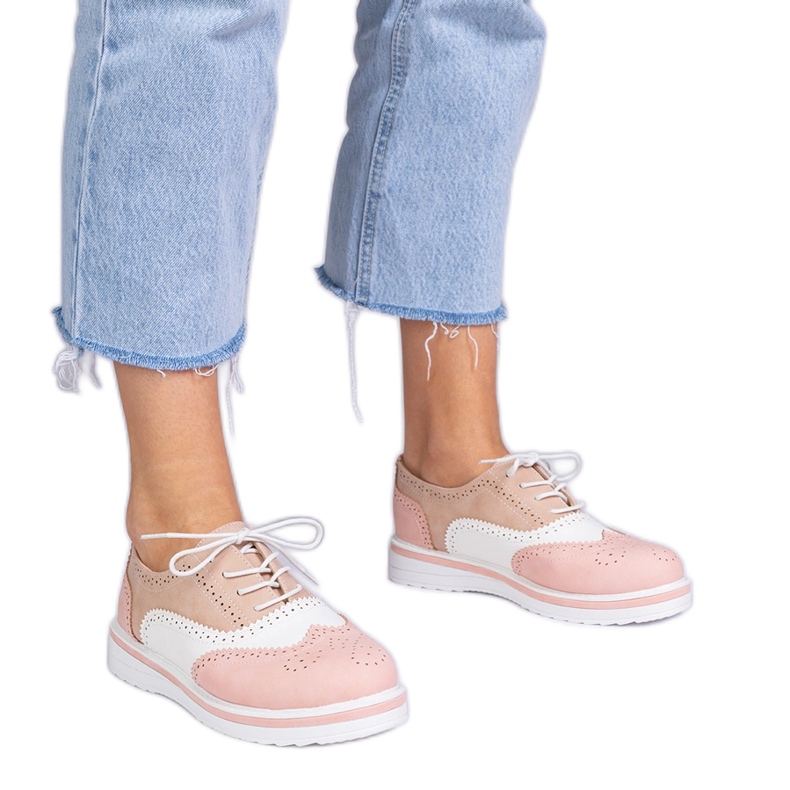 Scarpe Oxford classiche rosa