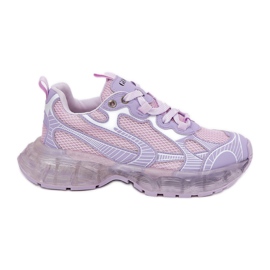 Sneaker in pelle da donna Goe RR2N4081 Purple viola