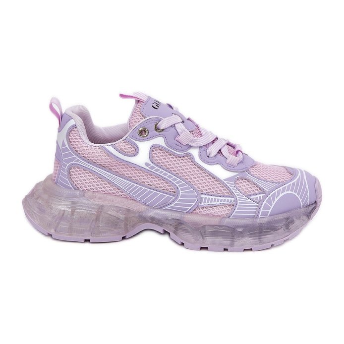 Sneaker in pelle da donna Goe RR2N4081 Purple viola