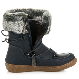 Kylie Stivali con pelliccia blu