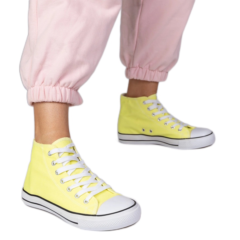 Sneaker caviglie classiche gialle giallo