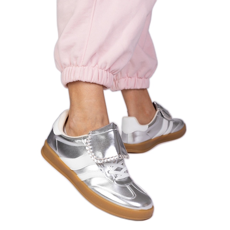 Sneaker Silver Sneaker da donna d'argento