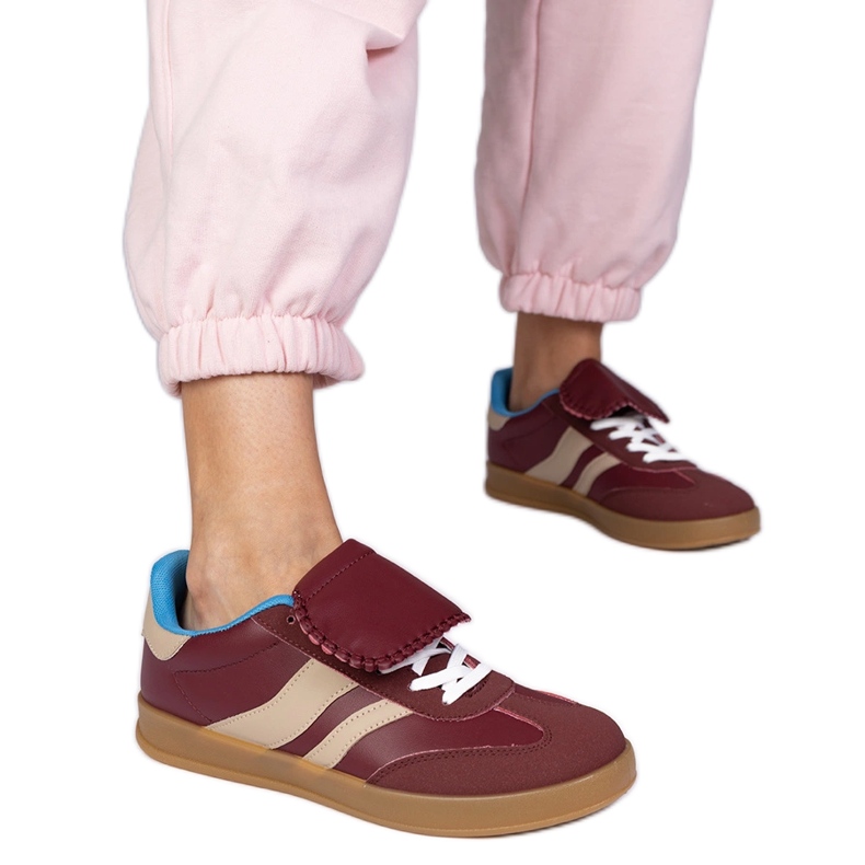 Sneaker sneaker da donna borgogna rosso