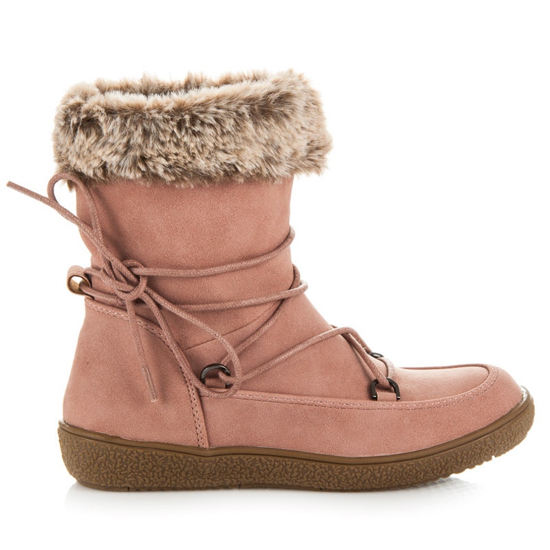 Kylie Stivali con pelliccia rosa